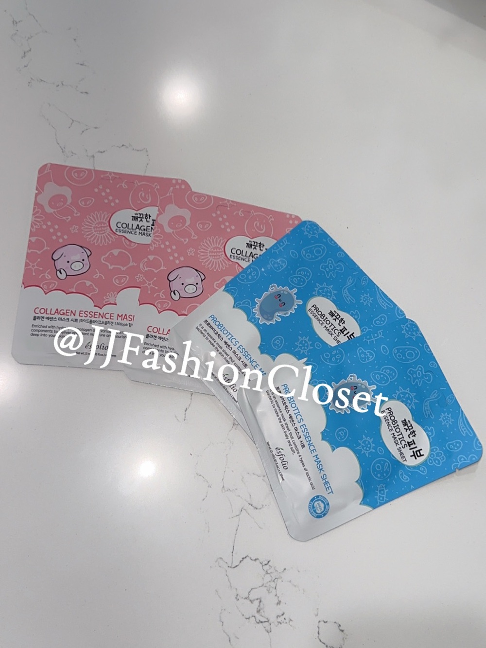 Collagen & Probiotics Sheet Masks - Pink and Blue